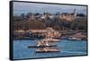 Topkapi Palace and Ferries, Istanbul, Turkey-Ali Kabas-Framed Stretched Canvas