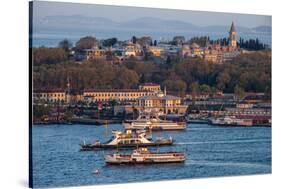 Topkapi Palace and Ferries, Istanbul, Turkey-Ali Kabas-Stretched Canvas