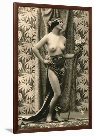 Topless Dancer-null-Framed Art Print