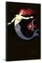 Topless Mermaid with Angel Fish-null-Stretched Canvas