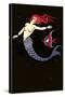 Topless Mermaid with Angel Fish-null-Stretched Canvas