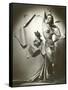 Topless Woman in Satin Skirt-null-Framed Stretched Canvas