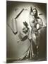 Topless Woman in Satin Skirt-null-Mounted Art Print