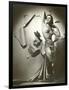 Topless Woman in Satin Skirt-null-Framed Art Print