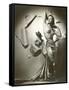 Topless Woman in Satin Skirt-null-Framed Stretched Canvas