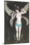 Topless Woman with Dragonfly Wings-null-Mounted Art Print