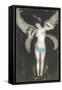 Topless Woman with Dragonfly Wings-null-Framed Stretched Canvas