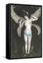 Topless Woman with Dragonfly Wings-null-Framed Stretched Canvas