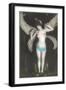 Topless Woman with Dragonfly Wings-null-Framed Art Print