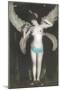 Topless Woman with Dragonfly Wings-null-Mounted Art Print