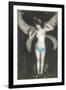 Topless Woman with Dragonfly Wings-null-Framed Art Print