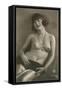 Topless Woman with Necklace-null-Framed Stretched Canvas