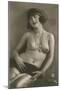 Topless Woman with Necklace-null-Mounted Art Print
