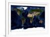 Topographic & Bathymetric Shading of Full Earth-Stocktrek Images-Framed Photographic Print