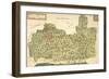 Topographic Map of Area of Partinico, Palermo Province, Sicily Region-null-Framed Giclee Print