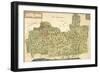 Topographic Map of Area of Partinico, Palermo Province, Sicily Region-null-Framed Giclee Print