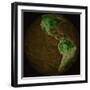 Topographic Map of Earth-Stocktrek Images-Framed Photographic Print