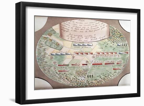 Topographic Map Showing English and American Formations, 1780-null-Framed Giclee Print