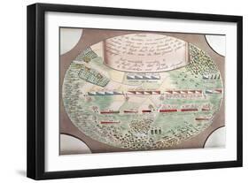 Topographic Map Showing English and American Formations, 1780-null-Framed Giclee Print