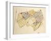 Topographic Plan of Villa Medici Di Castello in Florence, Tuscany Region-null-Framed Giclee Print