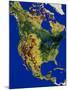 Topographic View of North and Central America-Stocktrek Images-Mounted Photographic Print