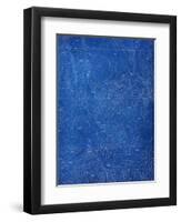 Topographical Blueprint Pattern-yobro-Framed Art Print