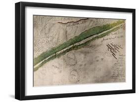 Topographical Chart of the Battlefield of the Little Big Horn-Amos Bad Heart Buffalo-Framed Giclee Print