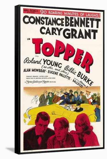 Topper, Cary Grant, Roland Young, Constance Bennett, 1937-null-Framed Stretched Canvas