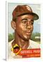 Topps Satchell Paige Baseball Card. 1953; Archives Center, NMAH-null-Framed Art Print