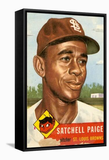 Topps Satchell Paige Baseball Card. 1953; Archives Center, NMAH-null-Framed Stretched Canvas