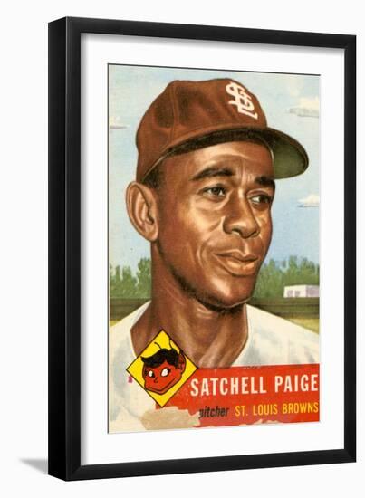 Topps Satchell Paige Baseball Card. 1953; Archives Center, NMAH-null-Framed Art Print