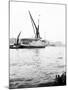 Topsail Barge on the Thames with its Top Mast Lowered, London, C1905-null-Mounted Photographic Print