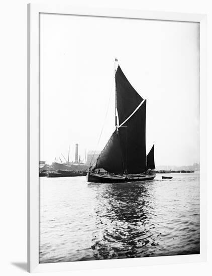 Topsail Barge under Sail on the Thames, London, C1905-null-Framed Photographic Print