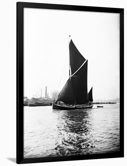 Topsail Barge under Sail on the Thames, London, C1905-null-Framed Photographic Print