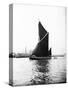 Topsail Barge under Sail on the Thames, London, C1905-null-Stretched Canvas