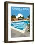 Topsham Pool, Devon - Dave Thompson Contemporary Travel Print-Dave Thompson-Framed Art Print