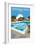 Topsham Pool, Devon - Dave Thompson Contemporary Travel Print-Dave Thompson-Framed Art Print