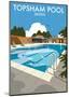 Topsham Pool, Devon - Dave Thompson Contemporary Travel Print-Dave Thompson-Mounted Art Print