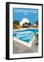 Topsham Pool, Devon - Dave Thompson Contemporary Travel Print-Dave Thompson-Framed Giclee Print