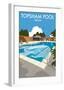 Topsham Pool, Devon - Dave Thompson Contemporary Travel Print-Dave Thompson-Framed Giclee Print