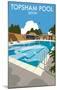 Topsham Pool, Devon - Dave Thompson Contemporary Travel Print-Dave Thompson-Mounted Giclee Print