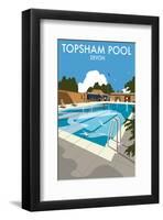 Topsham Pool, Devon - Dave Thompson Contemporary Travel Print-Dave Thompson-Framed Giclee Print