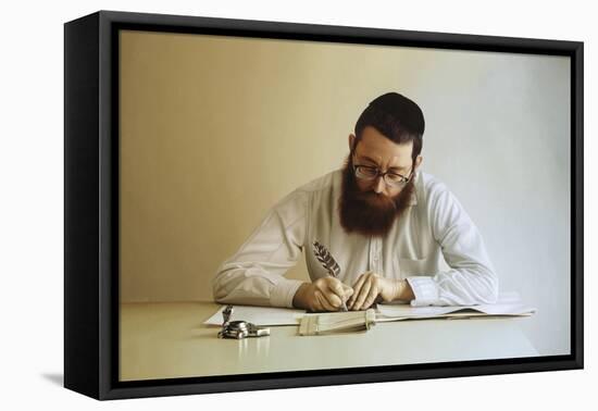 Torah Scribe III, 2003-Max Ferguson-Framed Stretched Canvas