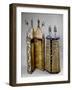 Torah Scroll Case and Mantle-null-Framed Giclee Print