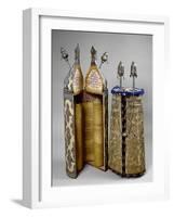 Torah Scroll Case and Mantle-null-Framed Giclee Print