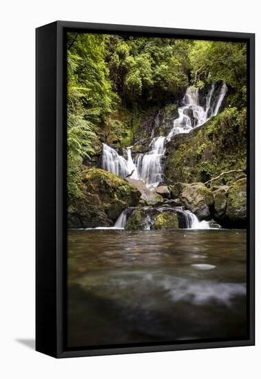 Torc Waterfall, Kerry, Ireland: A Waterfall In The Woods-Axel Brunst-Framed Stretched Canvas