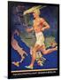 Torch Bearer at the Berlin Olympic Games, 1936-null-Framed Giclee Print