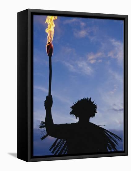Torch Holder, Hawaii, USA-Merrill Images-Framed Stretched Canvas