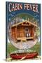 Torch Lake, Michigan - Cabin in Woods-Lantern Press-Stretched Canvas