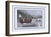 Torch Light Fishing in North America-J.h. Clark-Framed Art Print